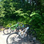 Mountain bikes on the Bellevue College campus