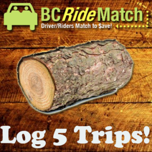 log 5 trips with BC ridematch