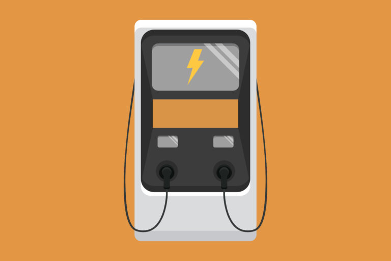 electric vehicle vector icon