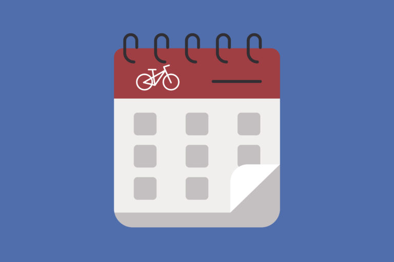 bike everywhere icon of a calender