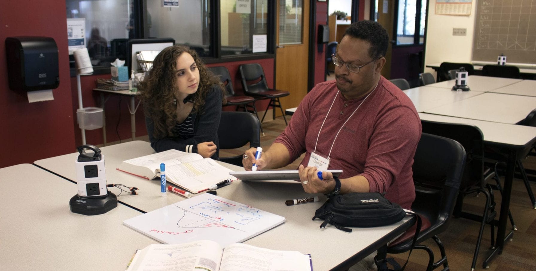 Tutoring at table.