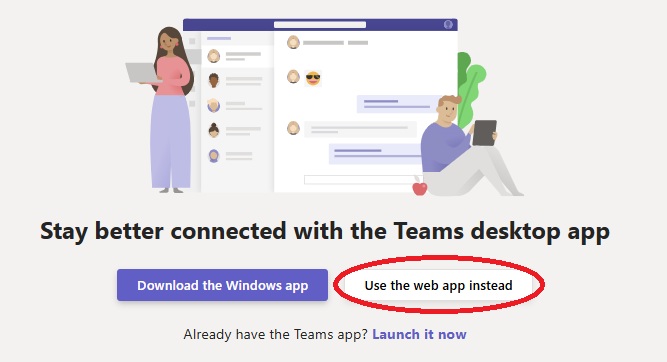 Use the web app instead