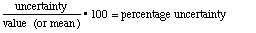 F. Percentage Uncertainty :: Physics