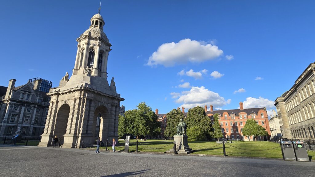 view of the campus of the Trinity College in Dublin, Ireland