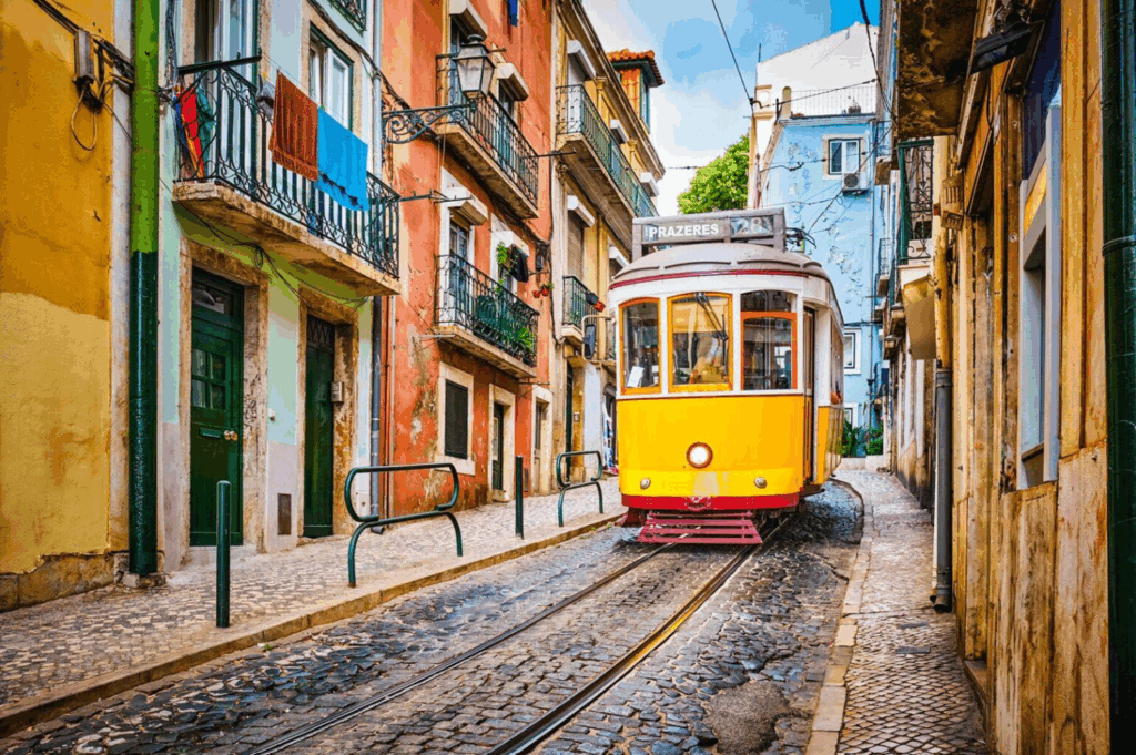 Streetcar in Lisbon, Portugal