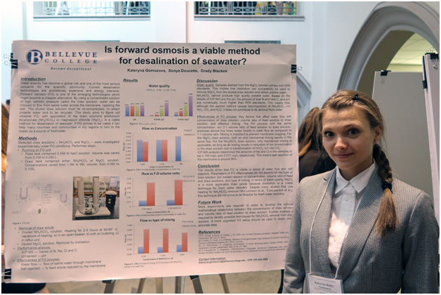 Kateryna Gomozova at the UW Undergraduate Research