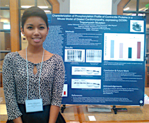 Justine Villanueva presents her research at the UW Summer STEM Symposium