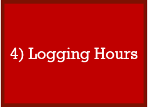 Red button link for video for logging service-learning hours in BC in the Community