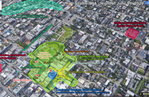 Seattle map with area highlighted in light green