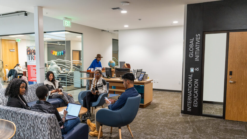Students at IE office