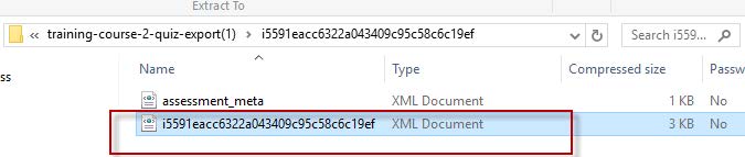 Locate the XML file in the Zipped folder