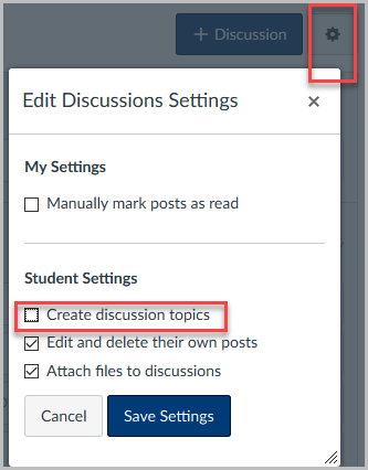 Course Merge Settings-Discussions