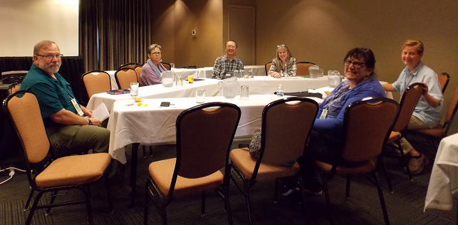 Round-table discussing voice-to-text technologies