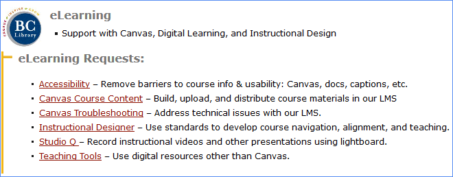 eLearning Request Center