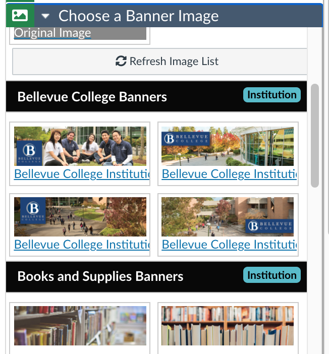 Banner image options in the Choose a banner image interface.