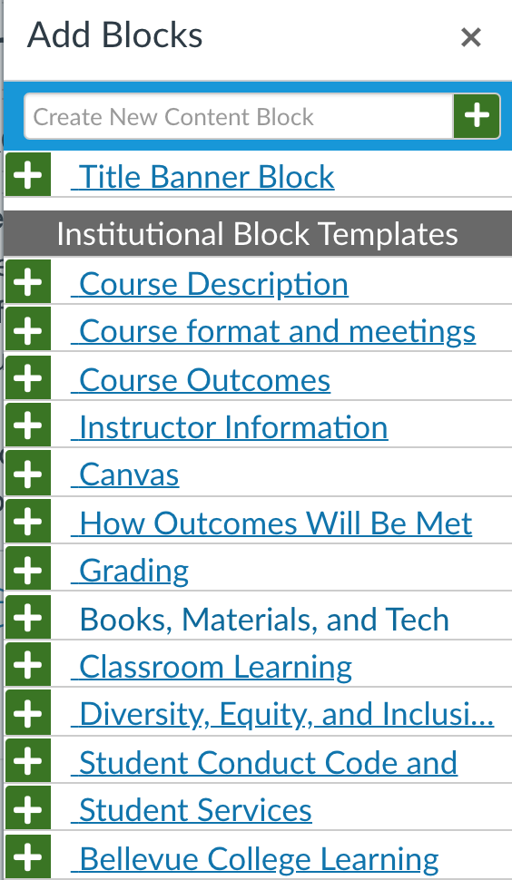 preset syllabus blocks in Cidi Labs