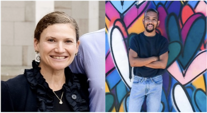 Profile pictures of Deborah Leblang and Mark Mappala