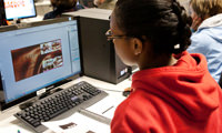 Student on Computer