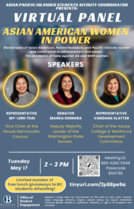 Representative My-Lin Thai, Representative Vendana Slatter, and Senator Manka Dhingra in a Virtual Panel APA Women in Power