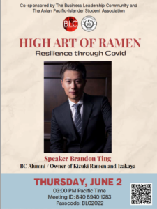 June 2: High Art of Ramen - Resilience Through COVID / Brandon Ting