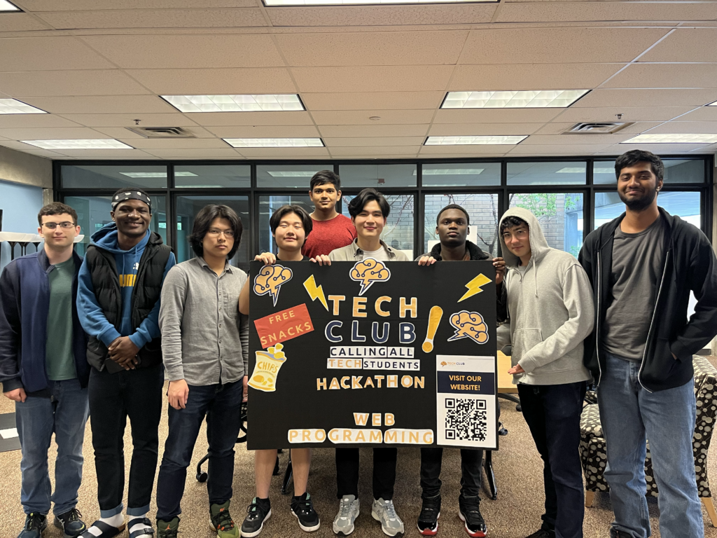 Group selfie to advertise the hackathon.