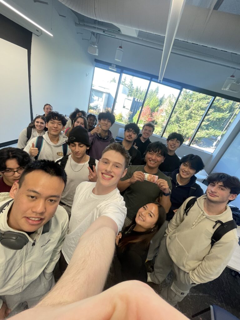 Finance Club group selfie.