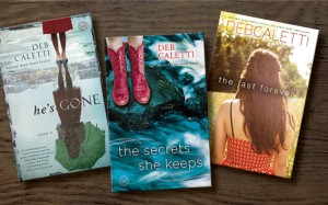 Cover photos of three books by novelist Deb Caletti