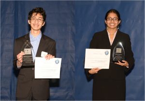 The winners pose with their awards