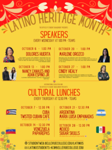 Latino Heritage Month speaker series and cultural lunches