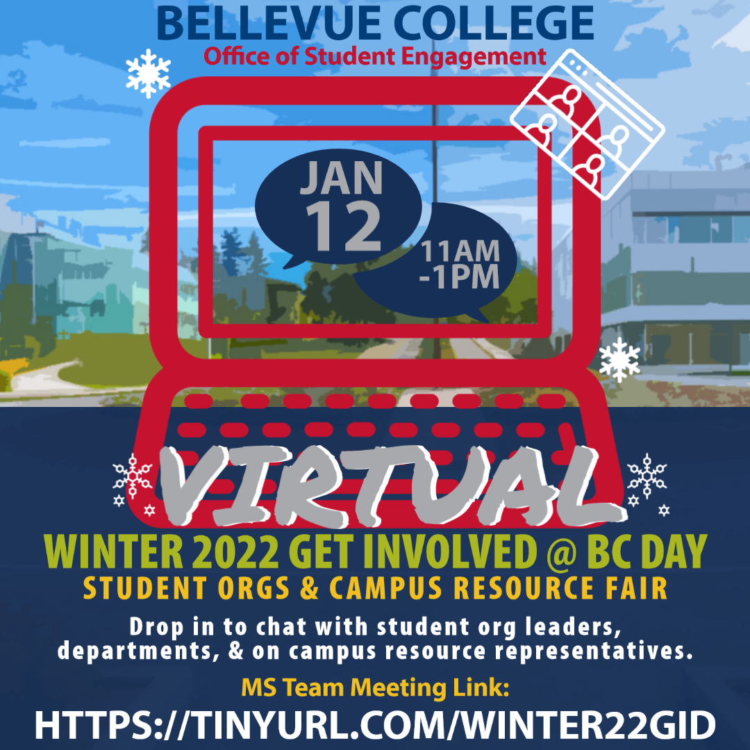 Virtual Get Involved BC Day Student Engagement Bellevue College