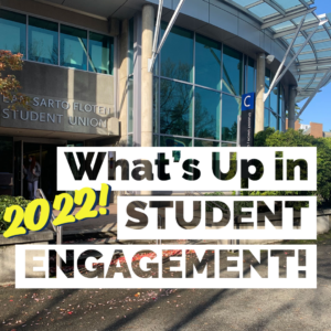 What's Up in Student Engagement with photo of the Student Union Building