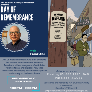 Day of Remembrance with Frank Abe, author of We Hereby refuse