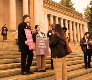 ASG team members on the steps of the Washington state capitol building in Olympia.