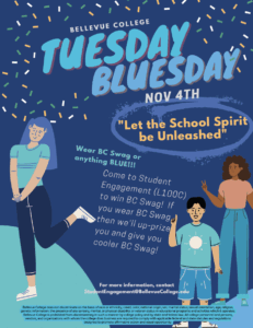 Tuesday is Bluesday! Wear your blue and come to L100C for prizes!