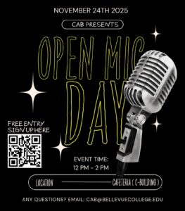 Open Mic Day, Nov. 24, 12 - 2 in the Cafeteria