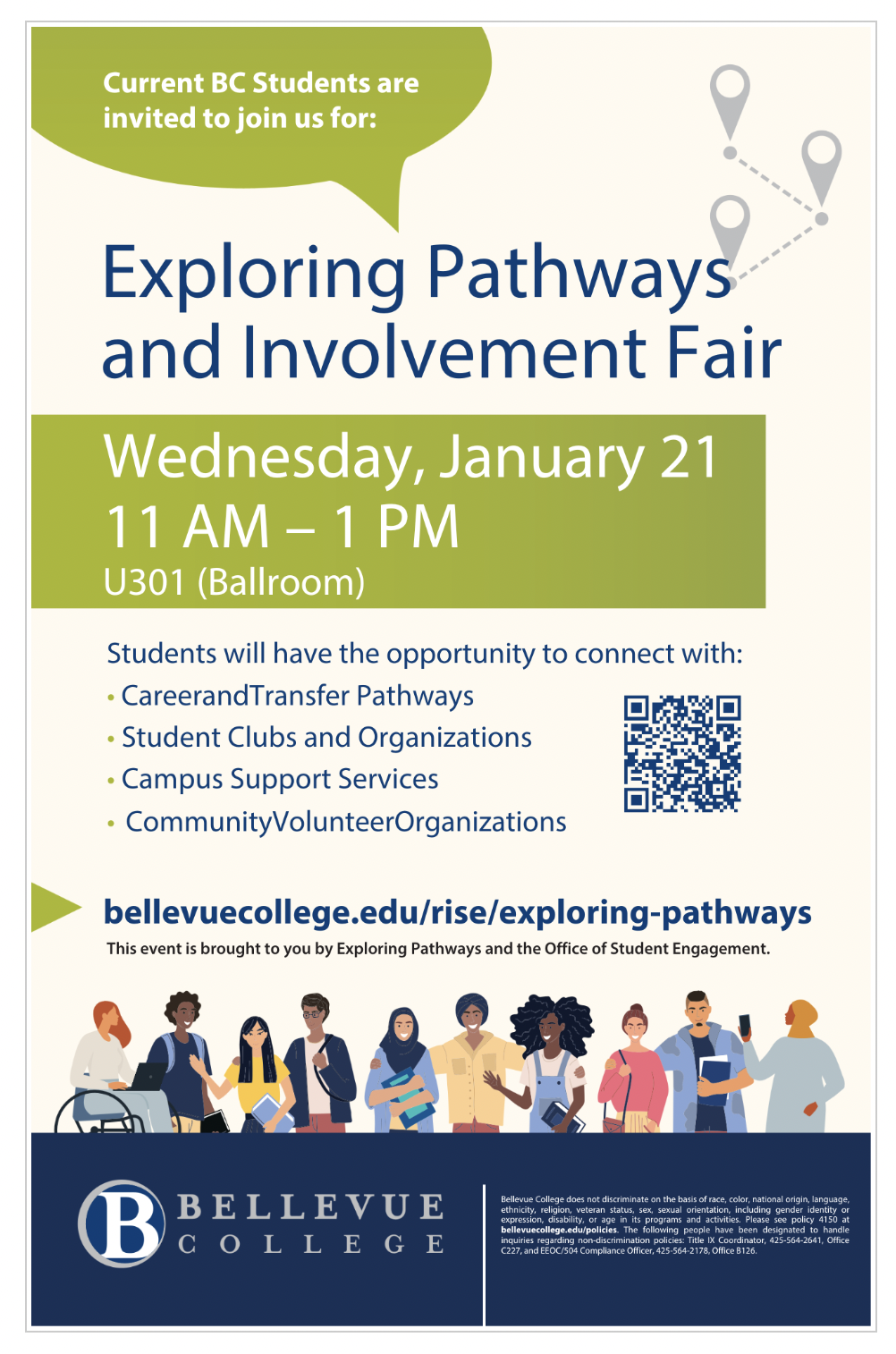 Exploring Pathways and Involvement Fair, Jan. 21 :: Student Engagement