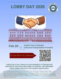 Lobby Day at the Capitol, Feb. 20, sign up via the QR code provided.