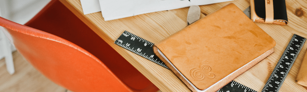 Stock photo of Books and Ruler on Desk