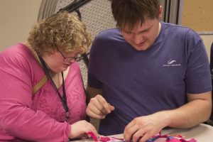 OLS Students creating blanket