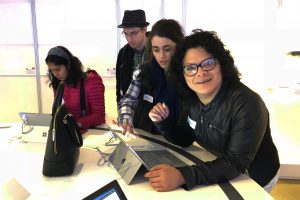 OLS Students use the Microsoft Surface