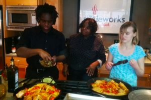 OLS Students cook at Sizzleworks