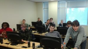 Students sitting in class at OLS Bellevue College