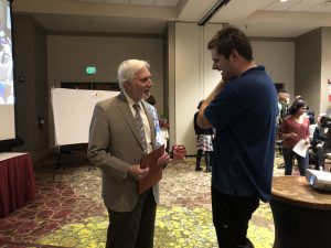 students talks with his legislator