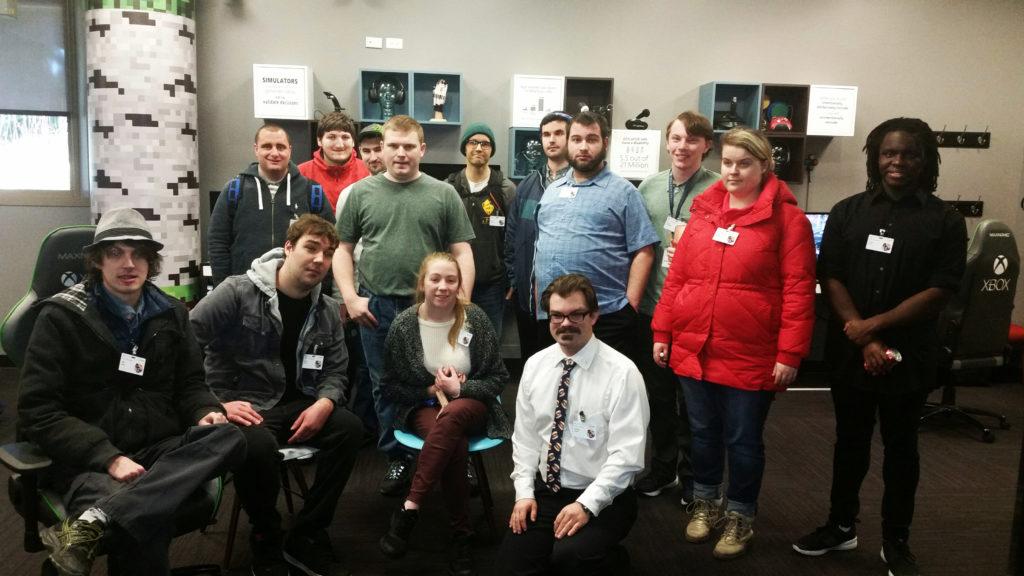 group of students at the Microsoft Inclusion Lab