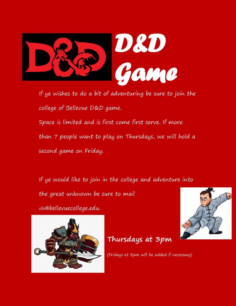 flier for D&D club