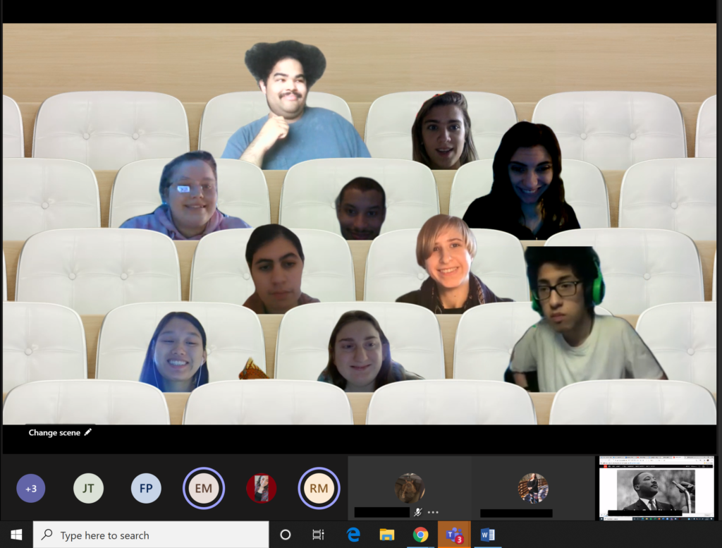 OLS students in Microsoft Teams meeting