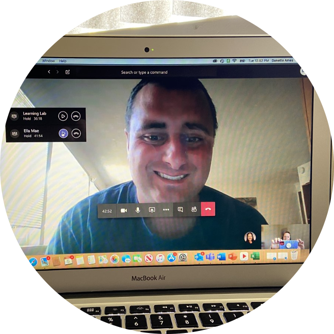 screenshot of OLS student in online meeting