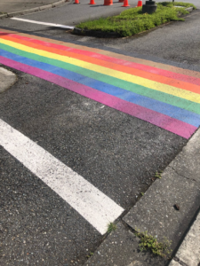 Bellevue College Rainbow crosswalk