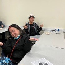 OLS students smiling in class