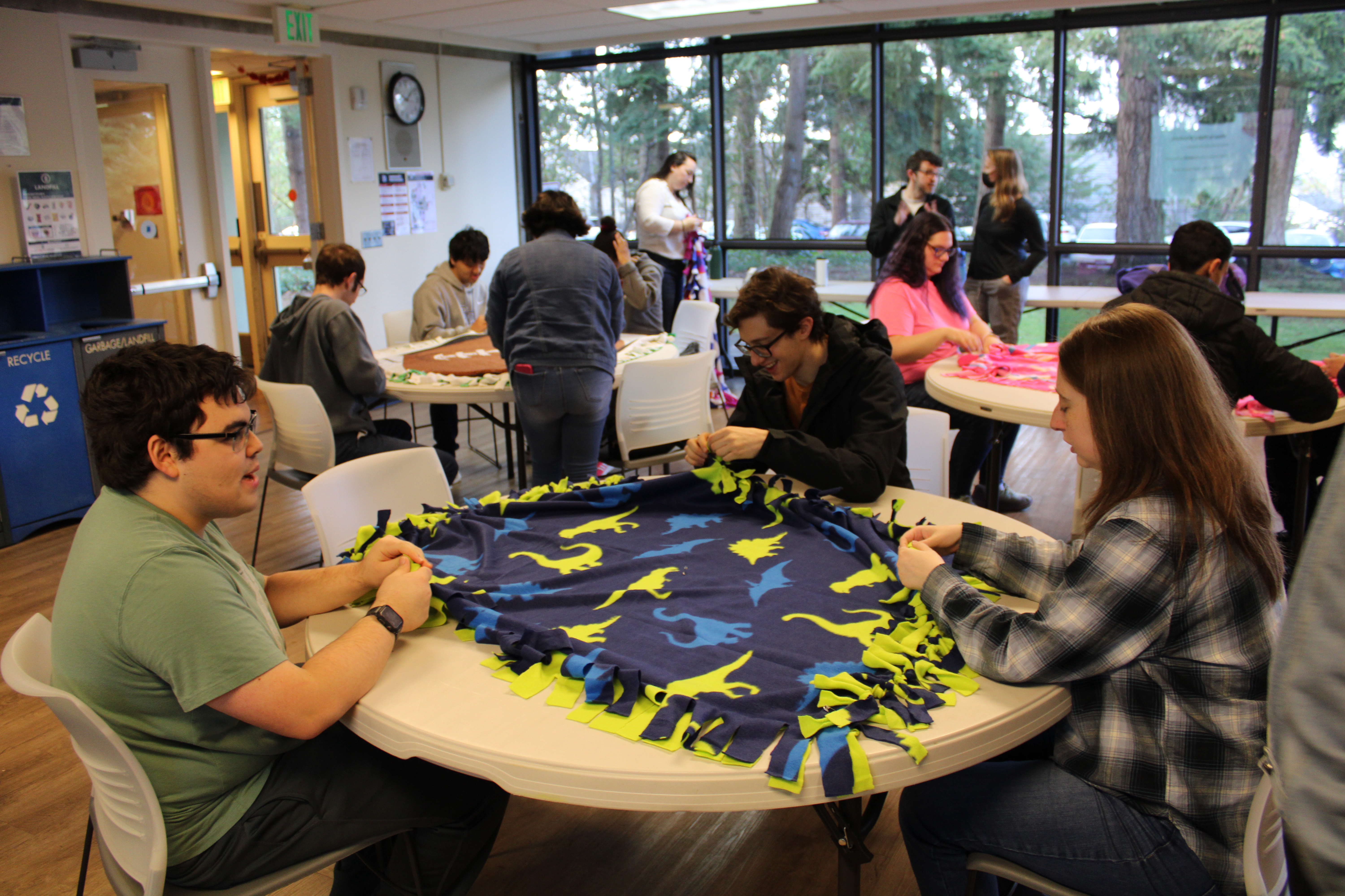 OLS students make blankets for seattle children's hospital